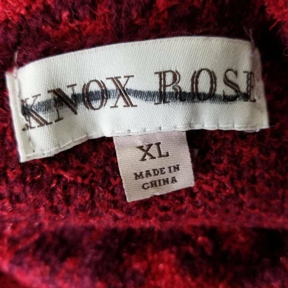 Knox Rose Pullover Red Damask Sweater XL - Picture 6 of 9